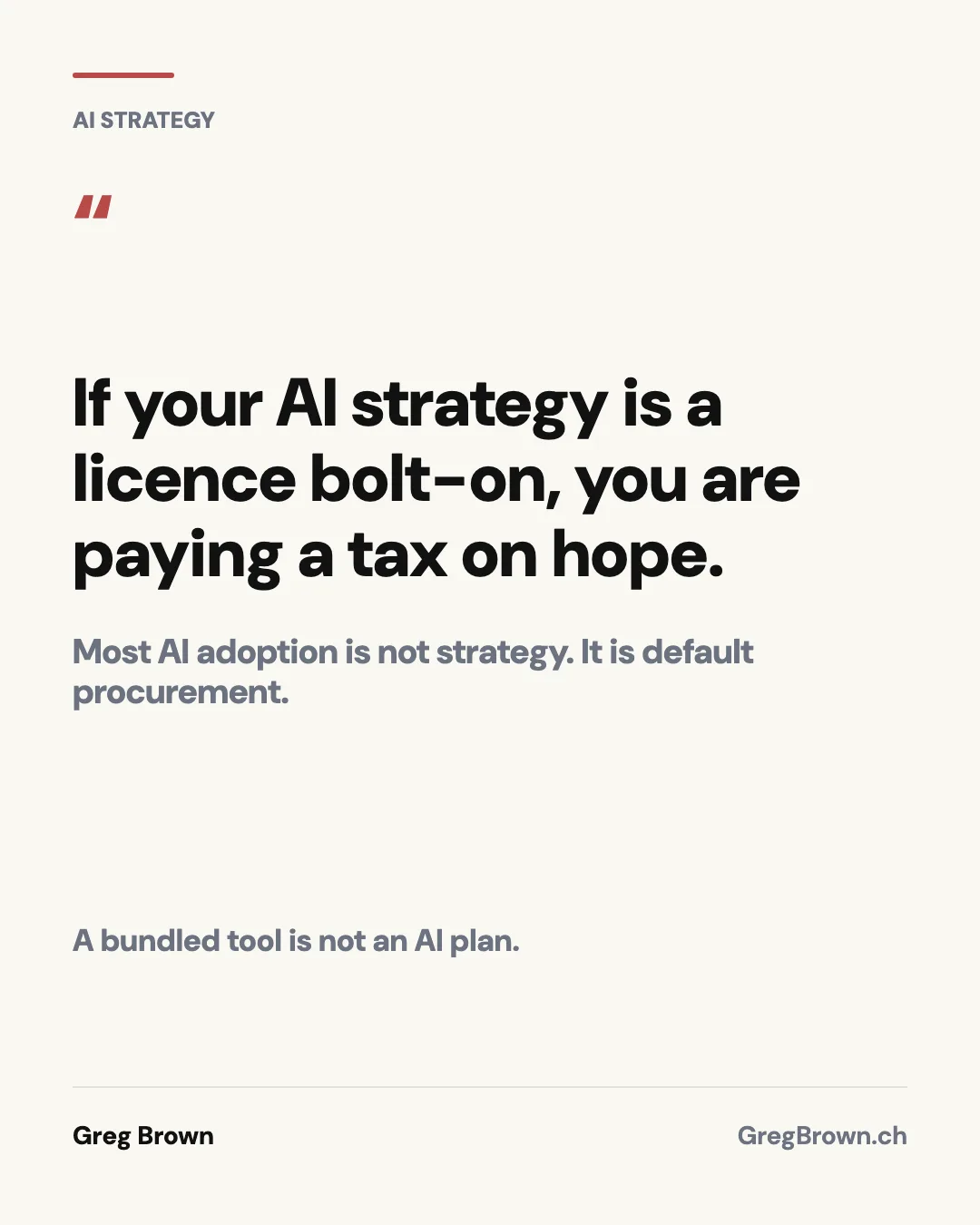 Platform-agnosticism as a symptom of strategy